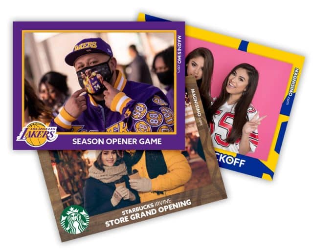 sample of photo magnets from events