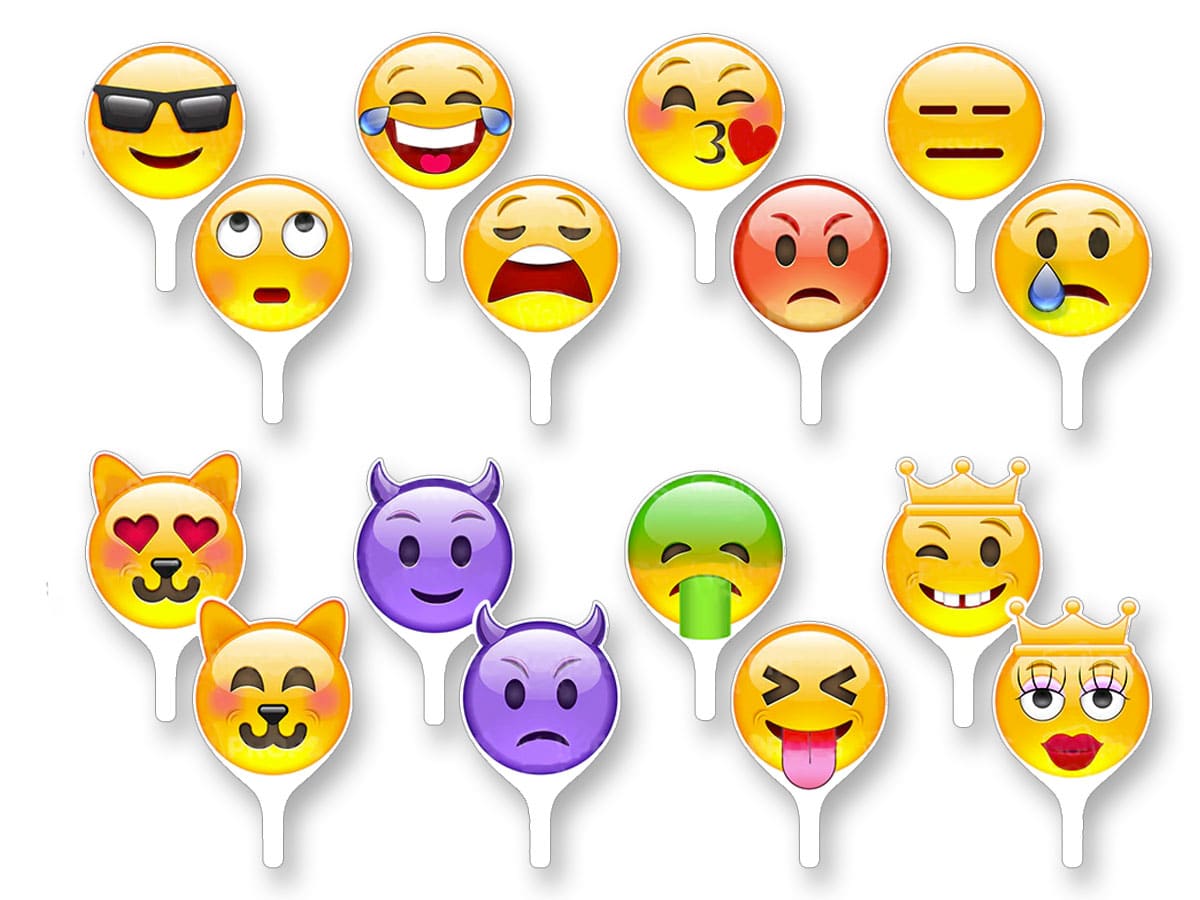 Emoji V2 Bundle Photobooth Props Set