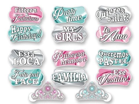 Quinceanera Photo Booth Props
