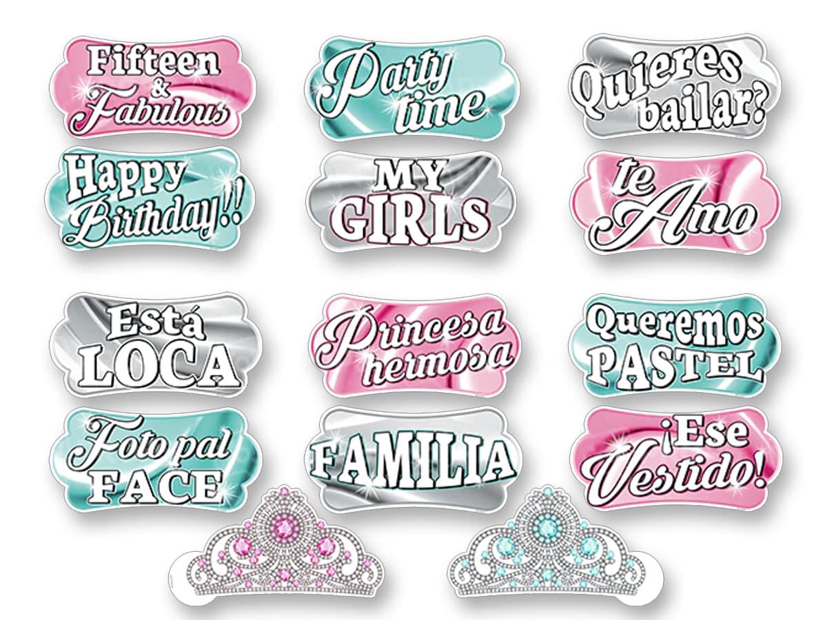 Quinceanera Photo Booth Props