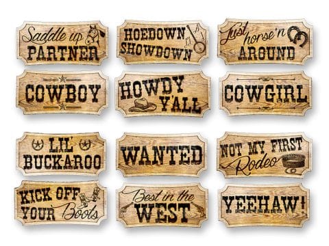 Western Bundle Photobooth Props